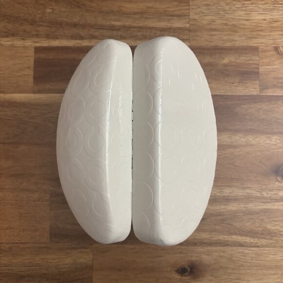 Coach Sunglasses Case Beige Signature Case Eyeglasses Hard Case Minimalist Y2K - Picture 8 of 11